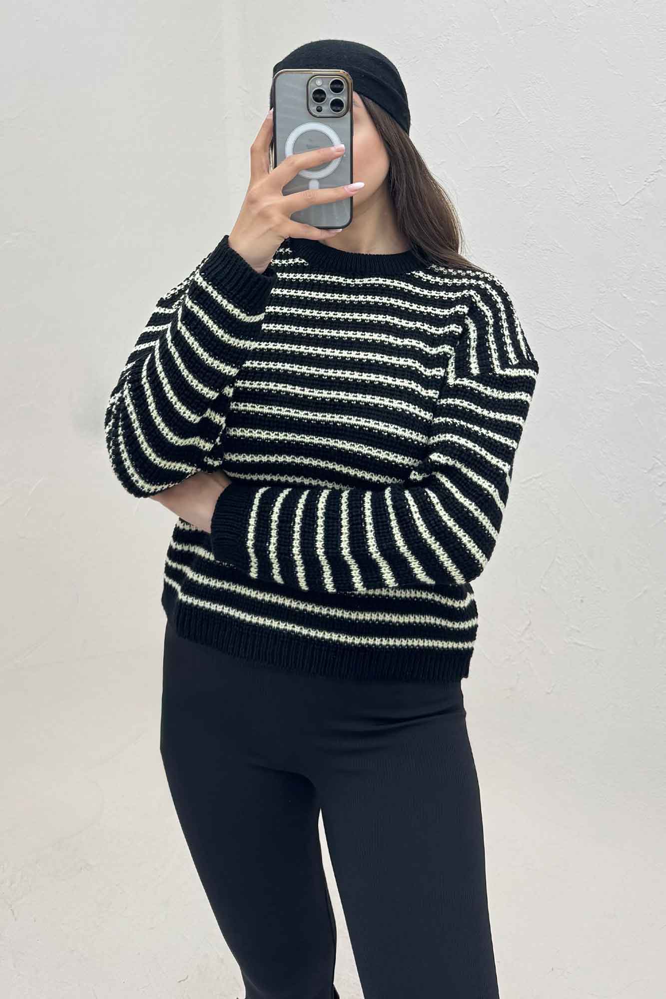 بلوز بافت راه راه کد 536