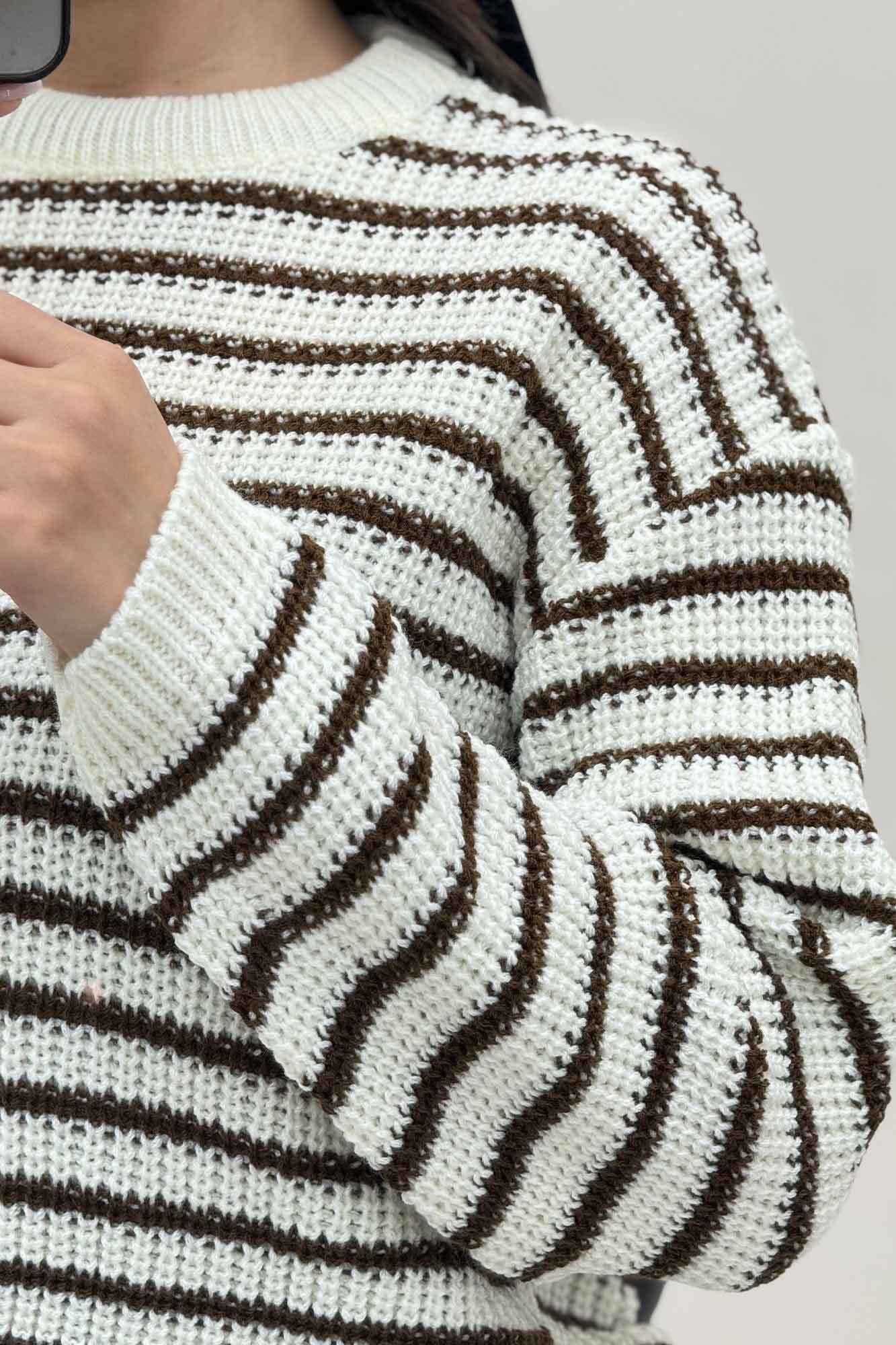 بلوز بافت راه راه کد 536