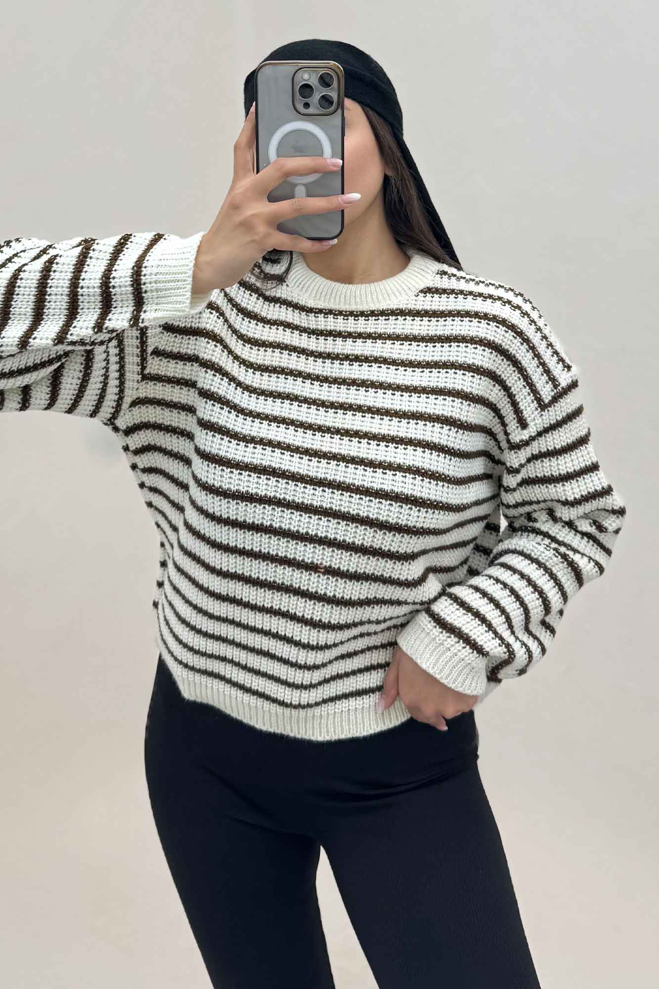 بلوز بافت راه راه کد 536