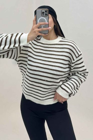 بلوز بافت راه راه کد 536