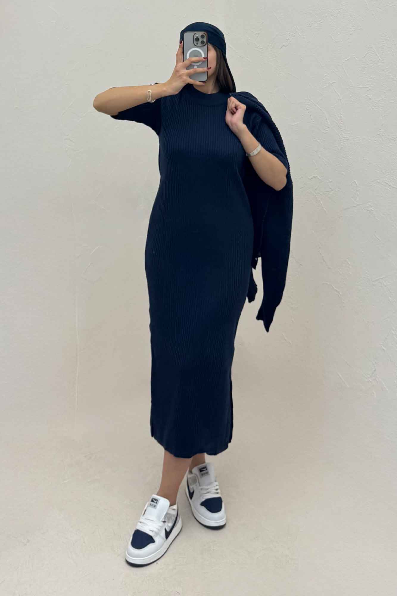 ست سارافن و کت بافت پاپیونی