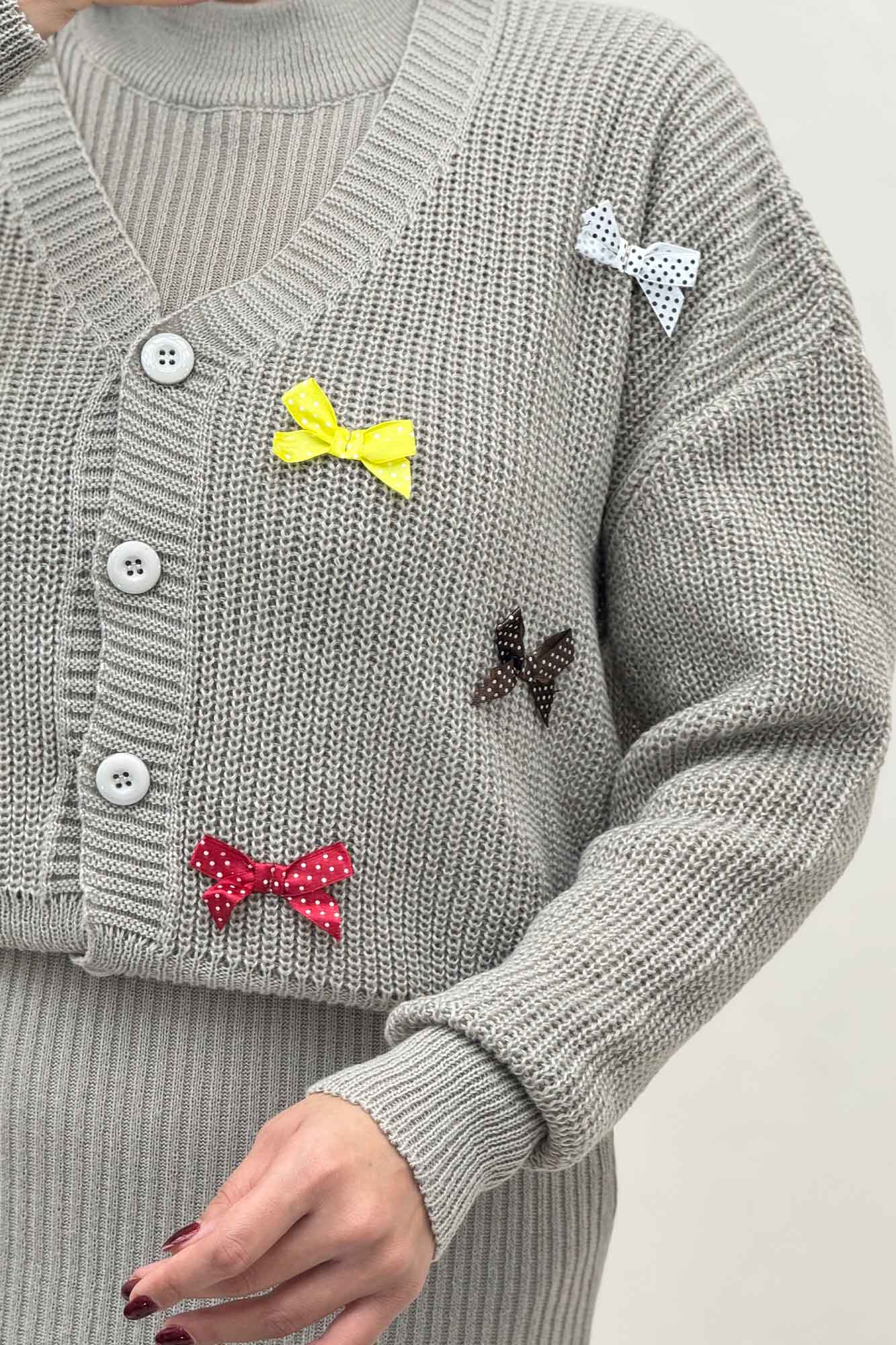 ست سارافن و کت بافت پاپیونی