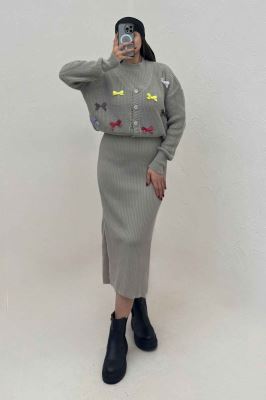 ست سارافن و کت بافت پاپیونی