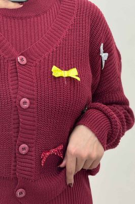 ست سارافن و کت بافت پاپیونی