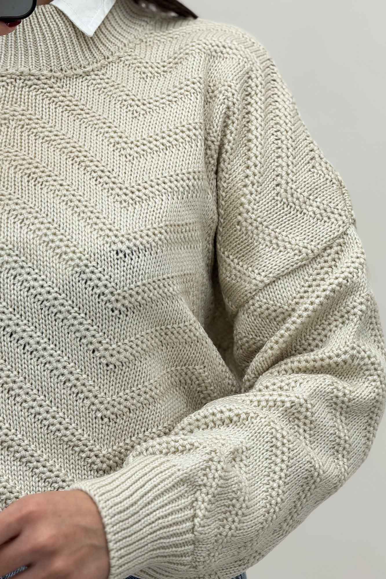 بلوز بافت یقه سه سانت طرح زیگزاگ کد 511