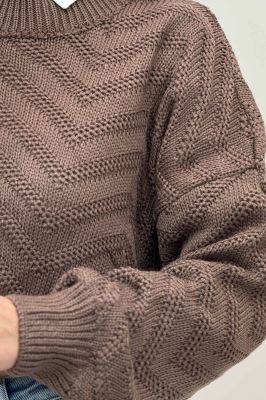 بلوز بافت یقه سه سانت طرح زیگزاگ کد 511