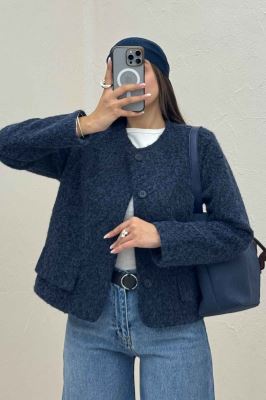 کت ویکتونا یقه گرد آستردار