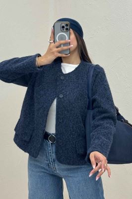 کت ویکتونا یقه گرد آستردار