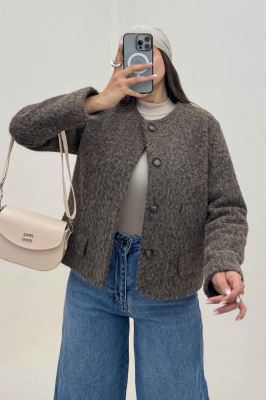 کت ویکتونا یقه گرد آستردار