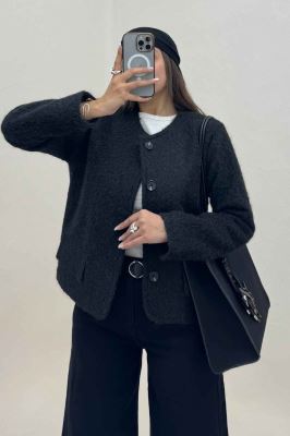 کت ویکتونا یقه گرد آستردار