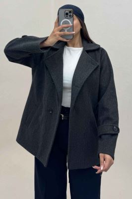 کت موهر آستردار یقه دو حالته