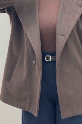 کت موهر آستردار یقه دو حالته