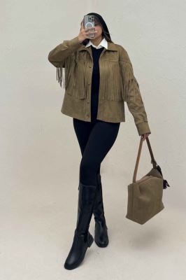 کت جیر آستردار سرخپوستی