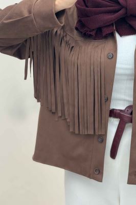 کت جیر آستردار سرخپوستی