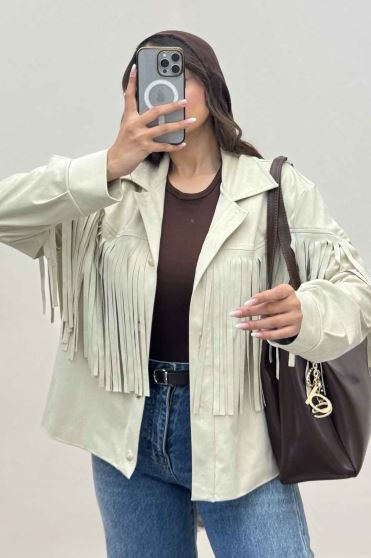 کت جیر آستردار سرخپوستی