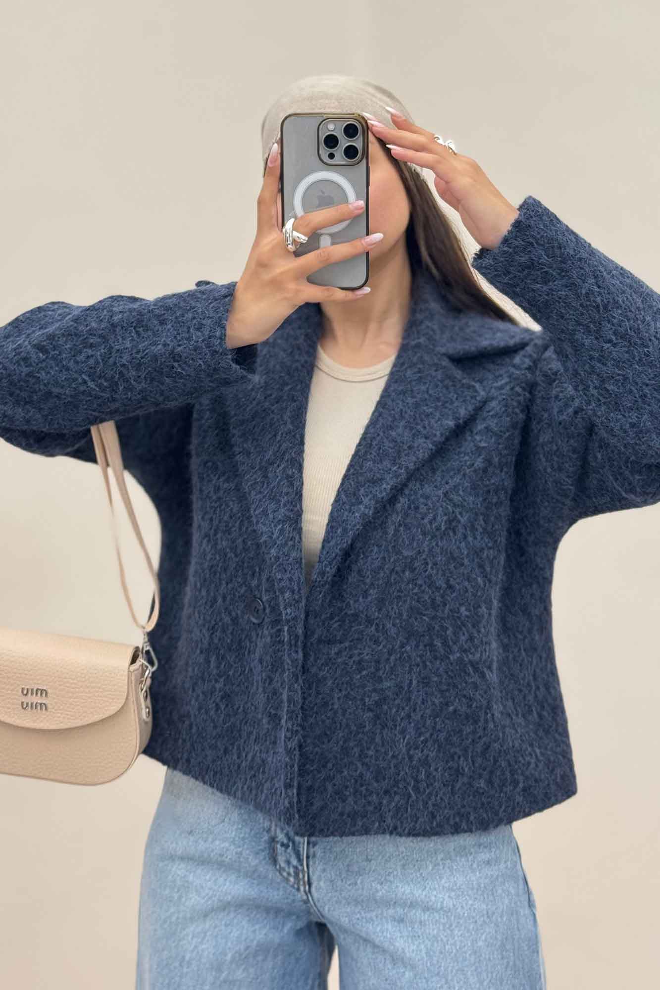 کت ویکتونا آستردار تک دکمه 