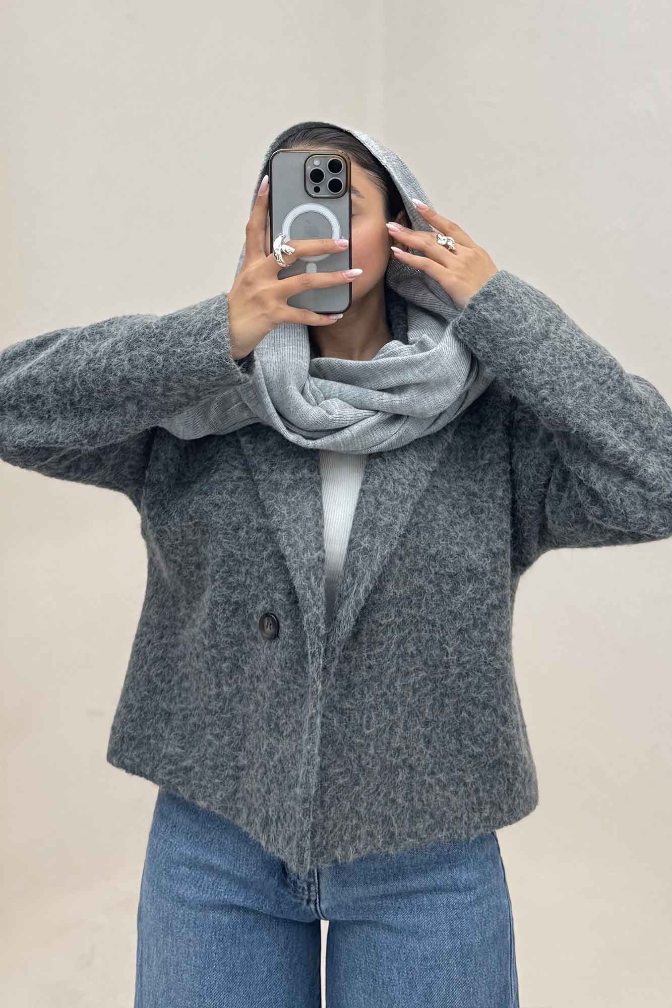 کت ویکتونا آستردار تک دکمه