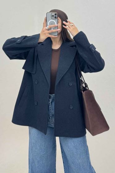 کت فوتر کشمیر دو جیب خطی