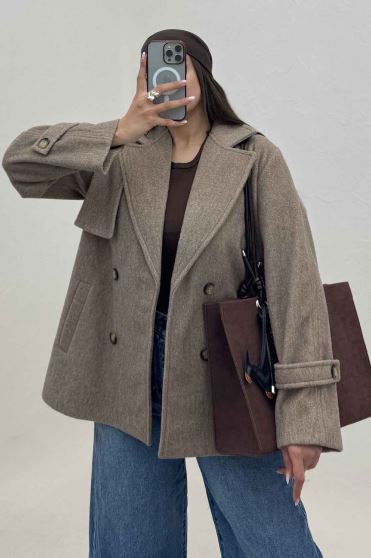 کت فوتر کشمیر دو جیب خطی