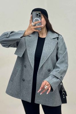 کت فوتر کشمیر دو جیب خطی