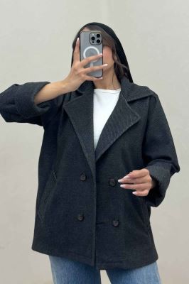 پالتو آستردار فوتر کجراه مچ برگردان 