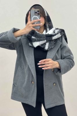 پالتو آستردار فوتر کجراه مچ برگردان 