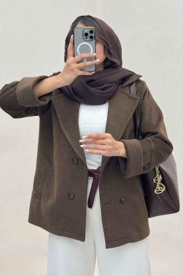 پالتو آستردار فوتر کجراه مچ برگردان 