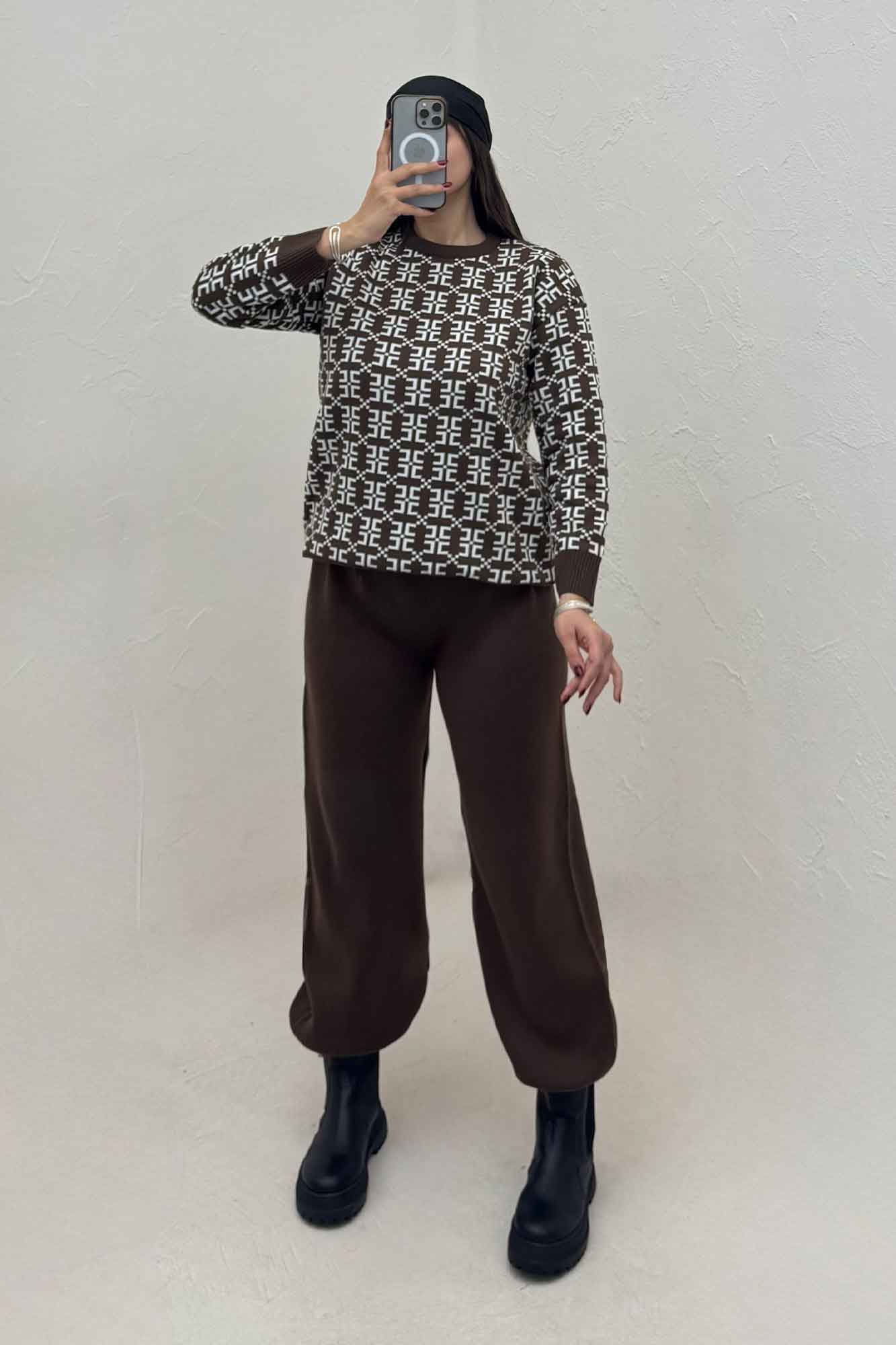 ست دورس و شلوار بافت گراناوا