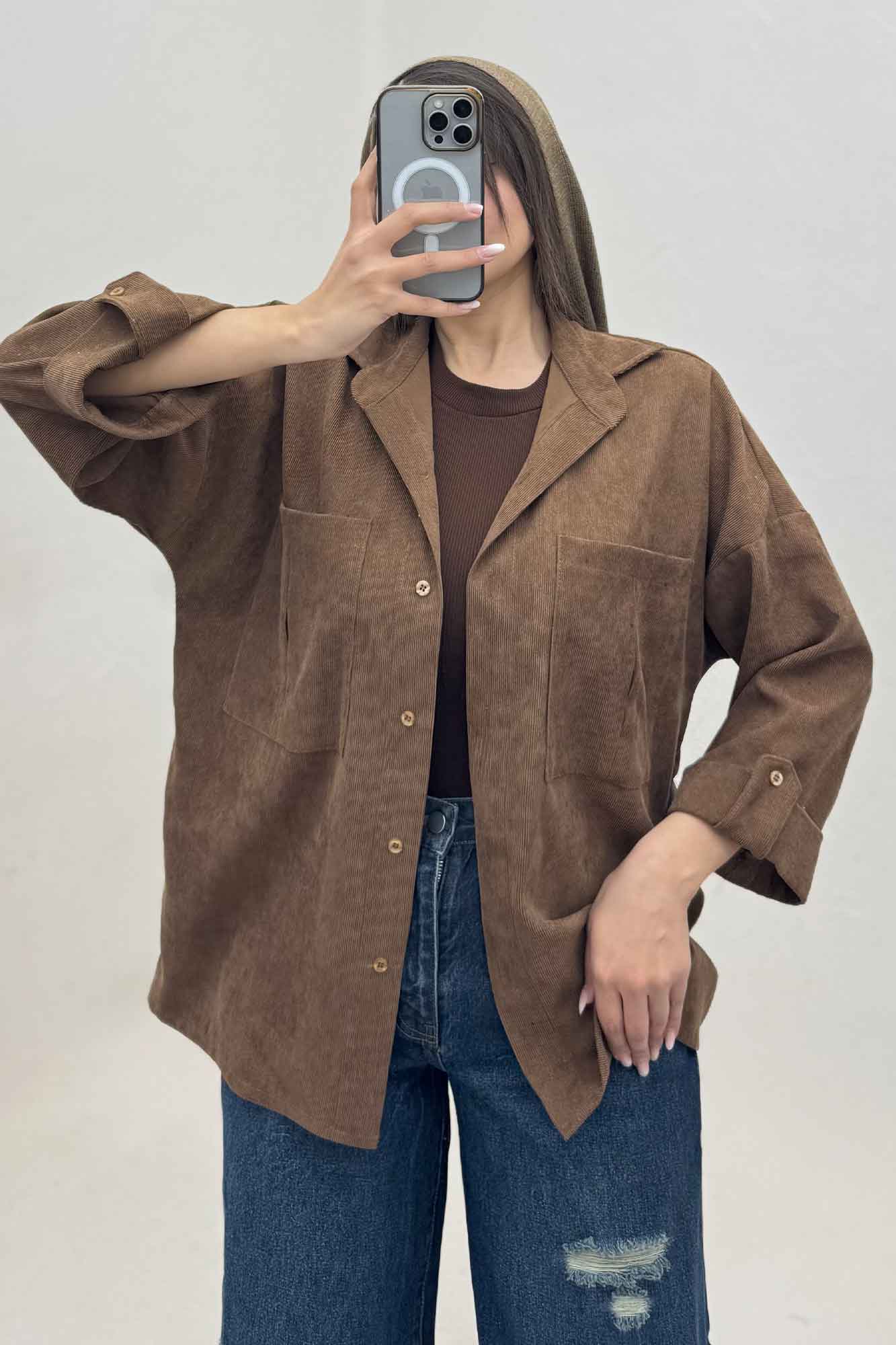 شومیز مانتویی کبریتی پاییزه