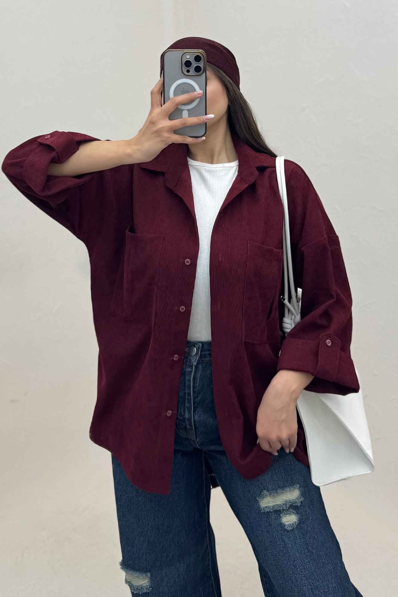 شومیز مانتویی کبریتی پاییزه