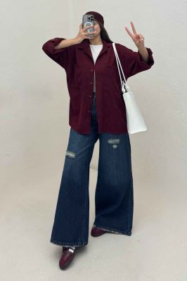 شومیز مانتویی کبریتی پاییزه