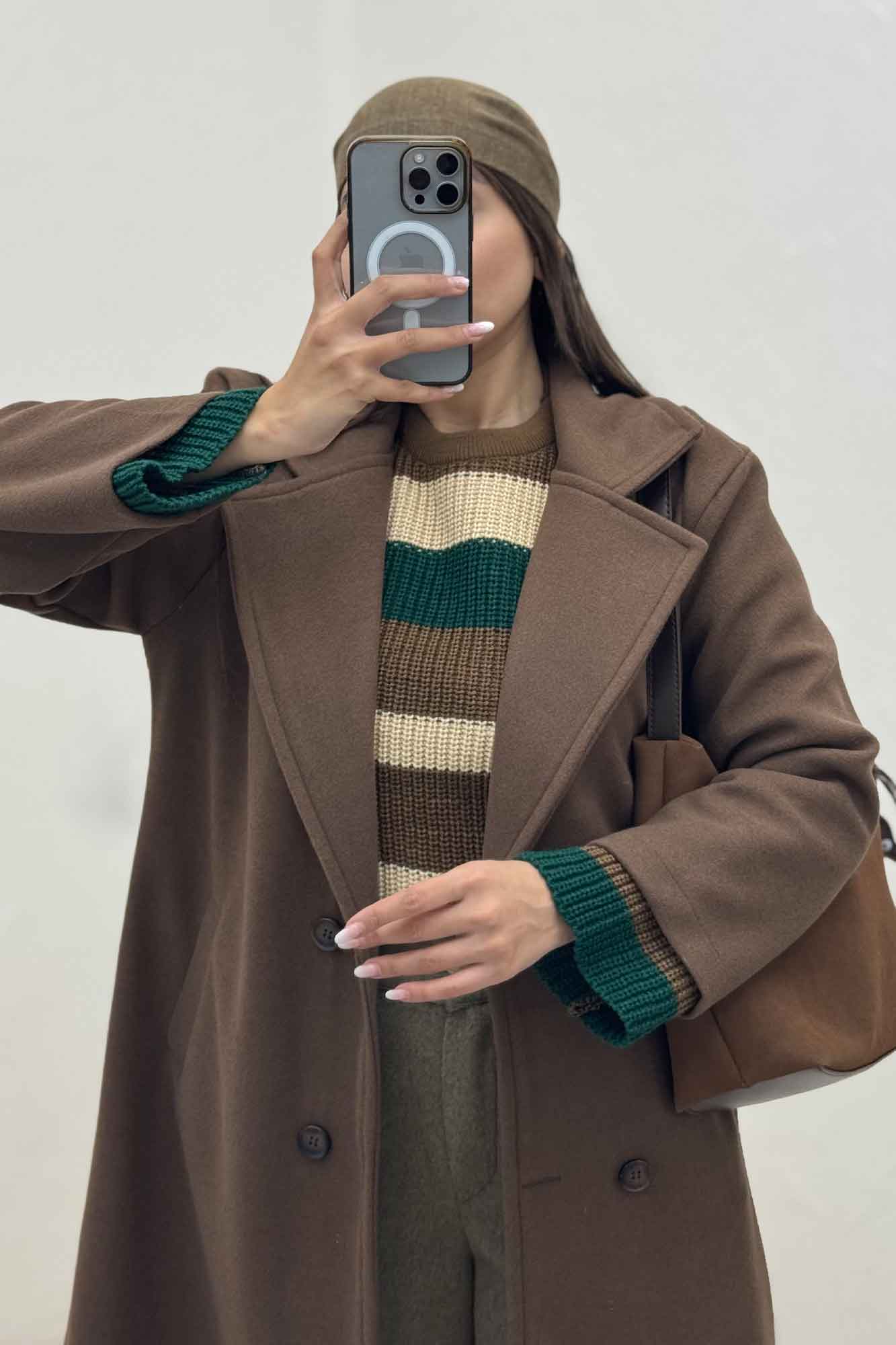 پالتو بلند فوتر چهار دکمه MODA