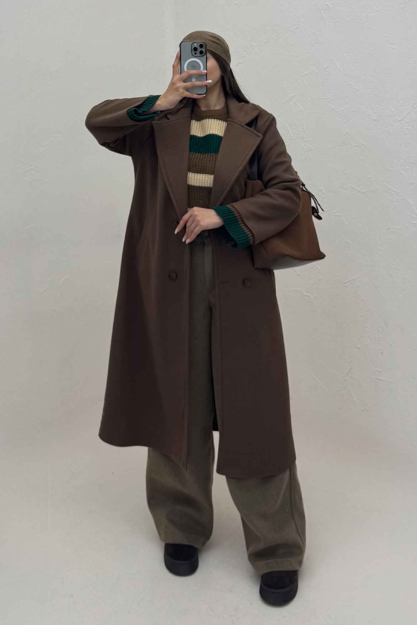 پالتو بلند فوتر چهار دکمه MODA