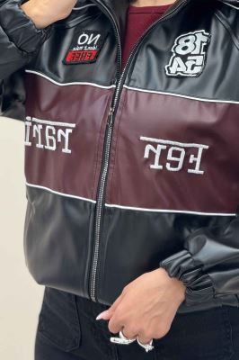 بامبر جکت چرم فراری کد 1850