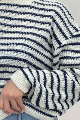 بلوز بافت راه راه کد 536