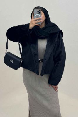 کت پوست آستردار تک دکمه