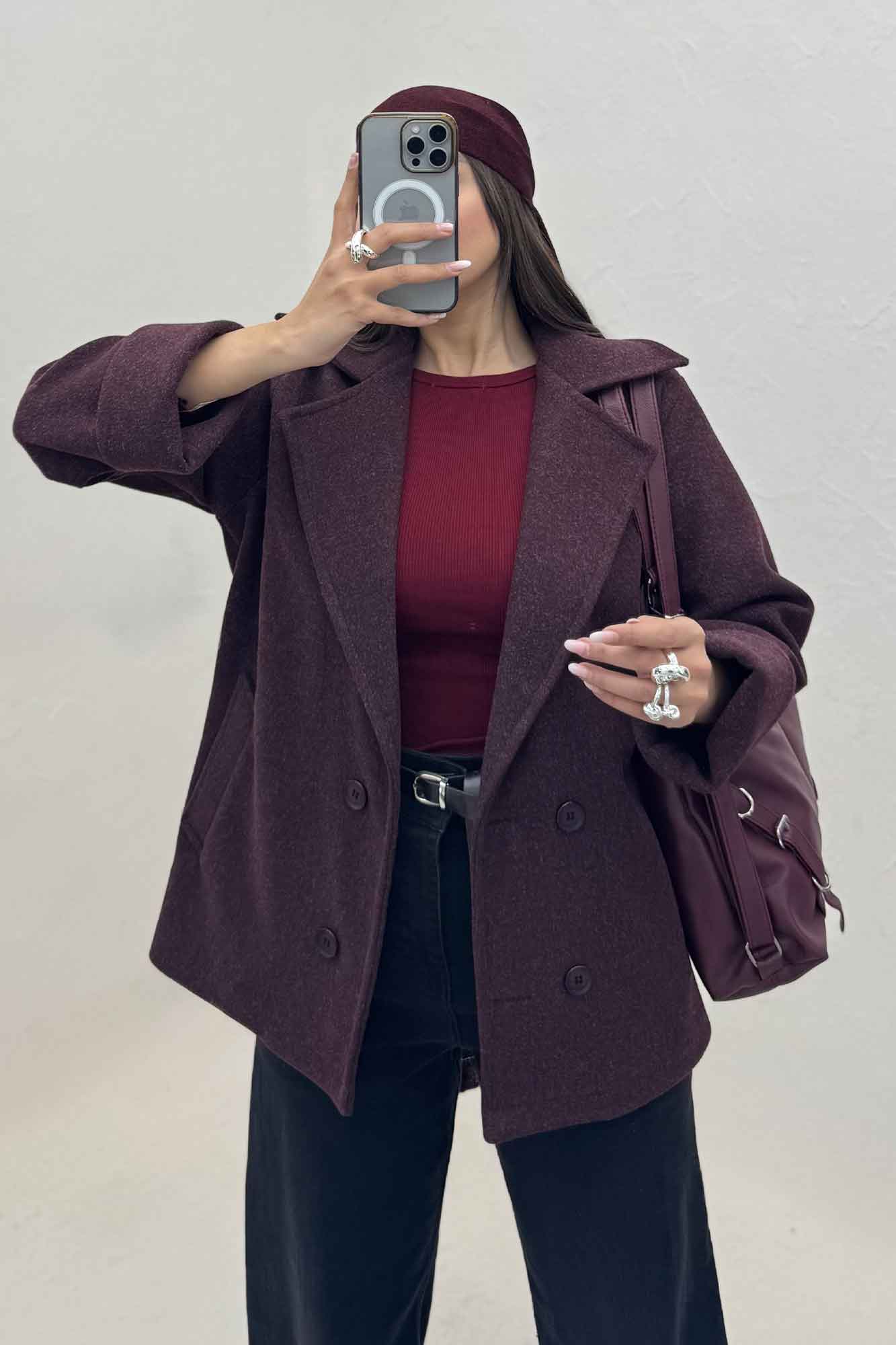 پالتو یقه انگلیسی چهار دکمه فوتر LOOK