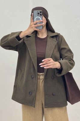 پالتو یقه انگلیسی چهار دکمه فوتر LOOK