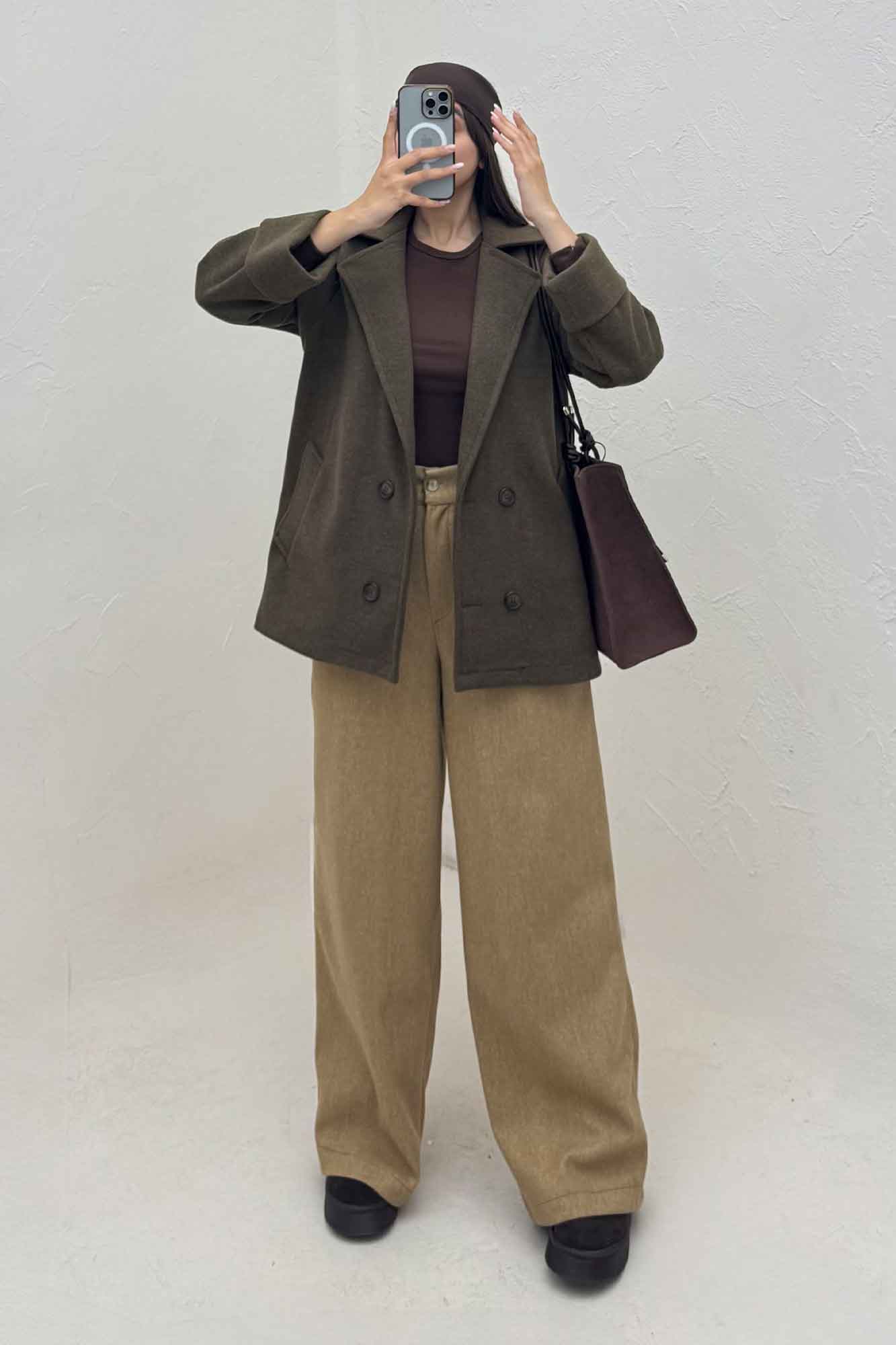 پالتو یقه انگلیسی چهار دکمه فوتر LOOK