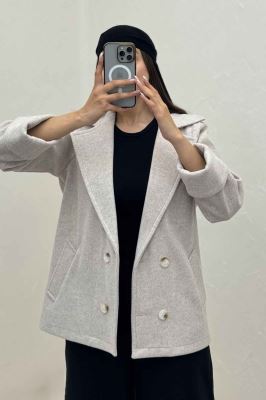 پالتو یقه انگلیسی چهار دکمه فوتر LOOK