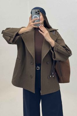 کت یقه پهن فوتر آستین سگک دار EXPORT