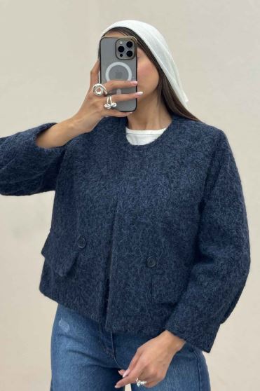 کت آستردار ویکتونا دو درجیب مچ دار