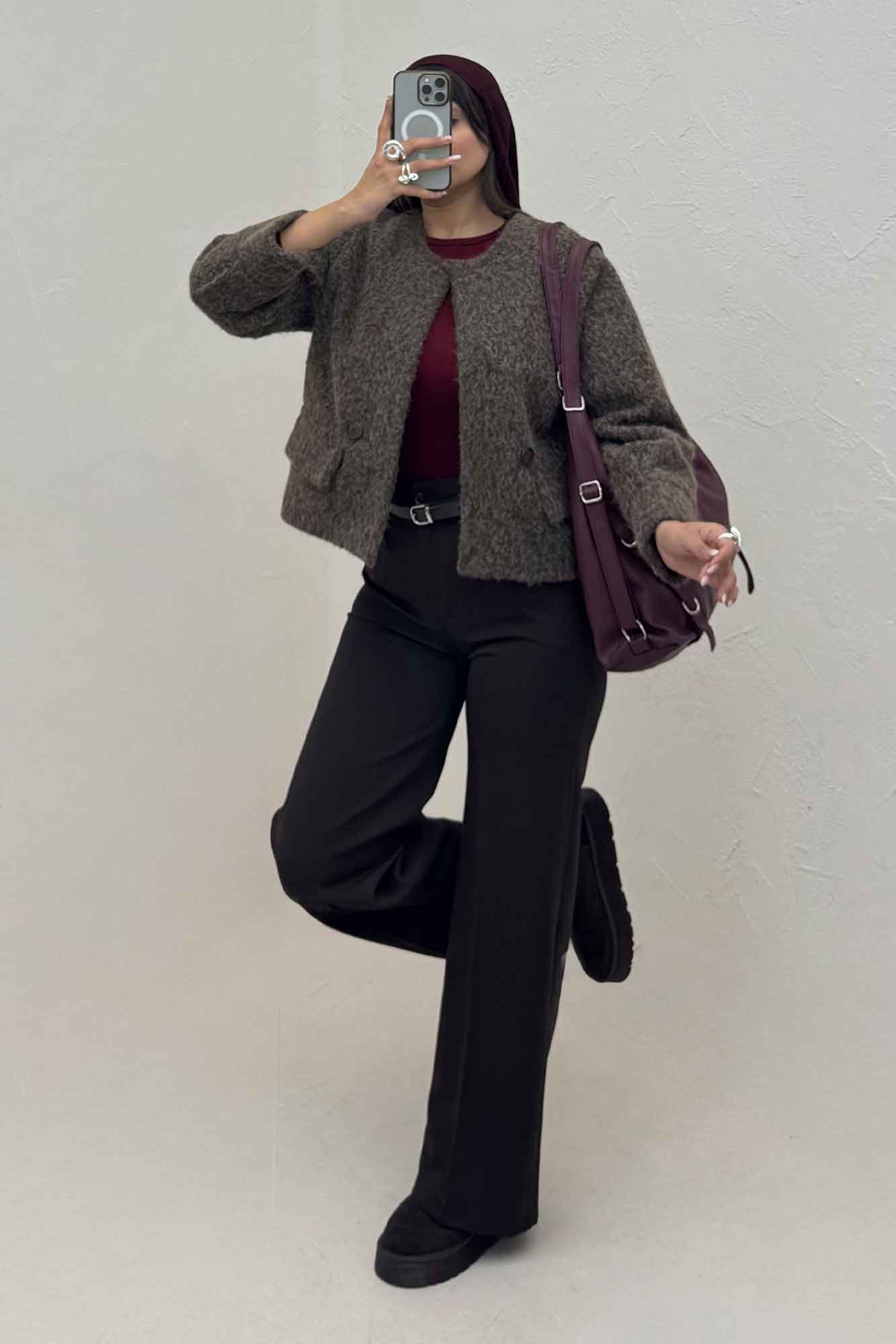 کت آستردار ویکتونا دو درجیب مچ دار