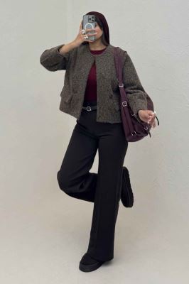 کت آستردار ویکتونا دو درجیب مچ دار