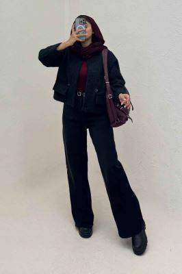 کت آستردار ویکتونا دو درجیب مچ دار