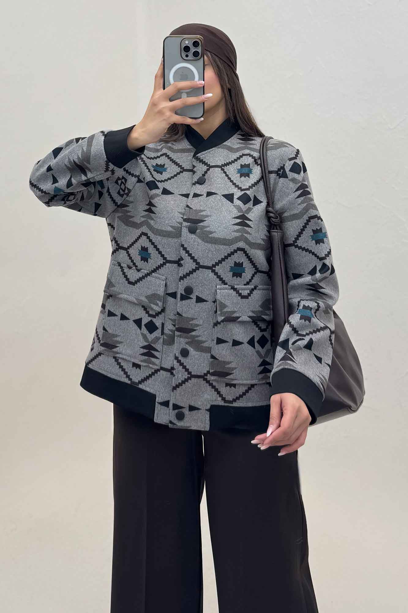 بامبر جکت اسپرت طرح دار کد 5