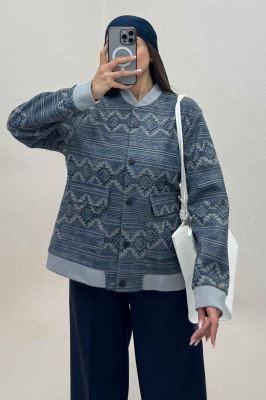 بامبر جکت اسپرت طرح دار کد 8