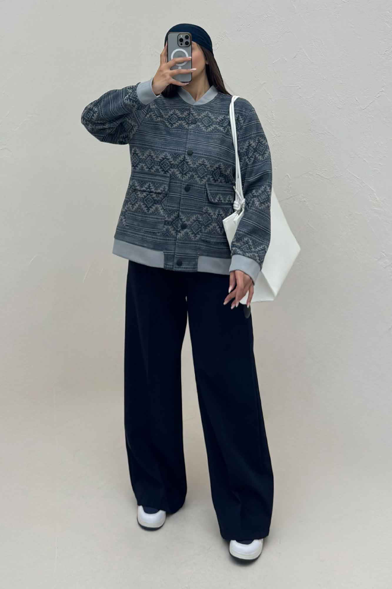 بامبر جکت اسپرت طرح دار کد 8