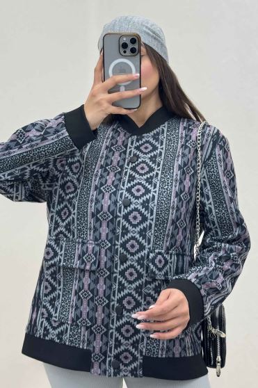 بامبر جکت اسپرت طرح دار کد 6