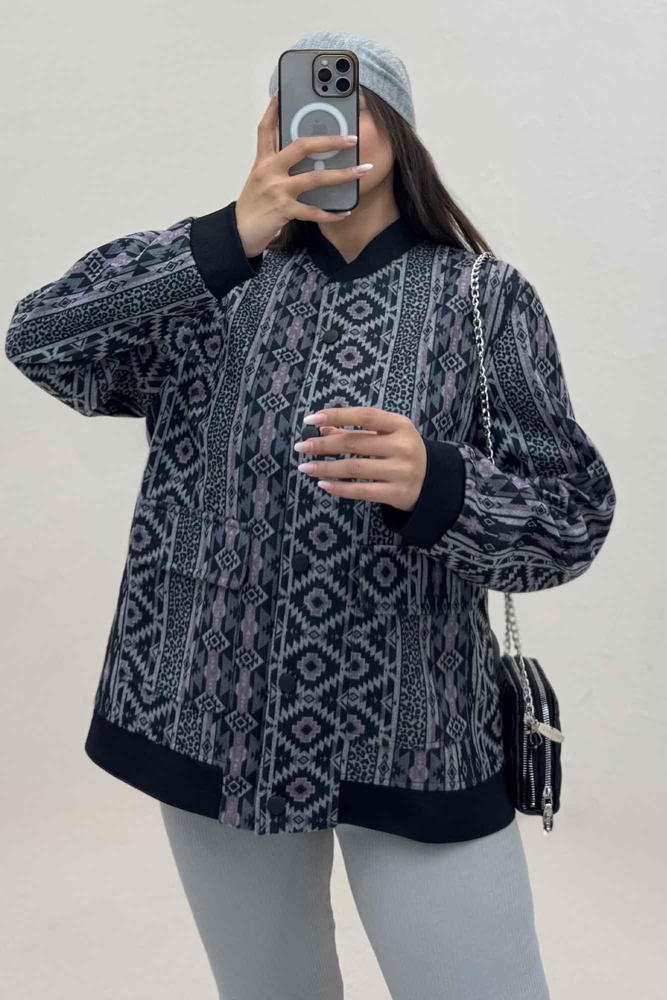 بامبر جکت اسپرت طرح دار کد 6